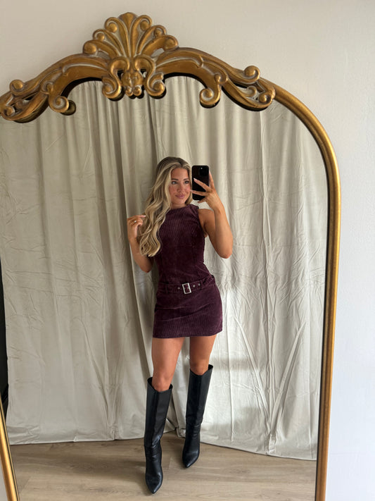 Laken Sleeveless Belted Mini Dress