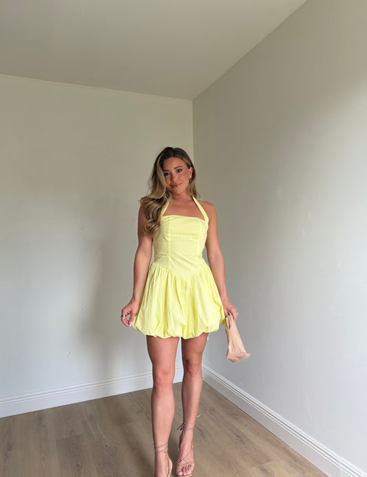 Harlow Halter Bubble Hem Dress