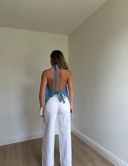 Dottie Denim Halter Top