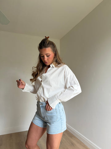 Betty Button Up Poplin Shirt