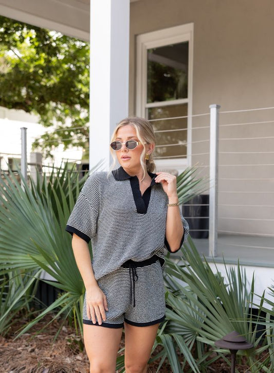 Summer Solstice Striped Knit Top