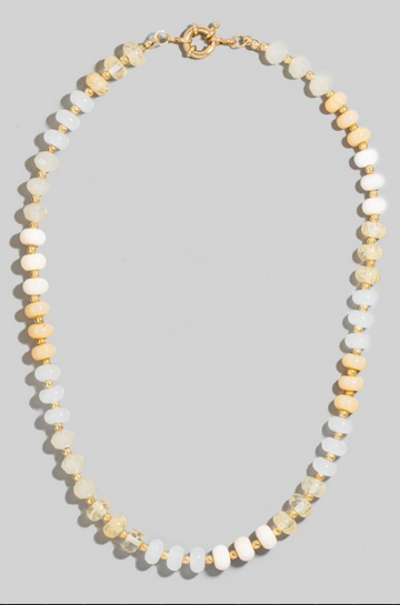 Round Stone Beaded Necklace