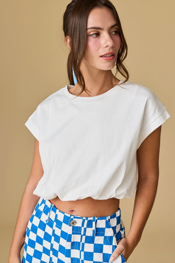 Emma Loose Fit Bubble Hem Top
