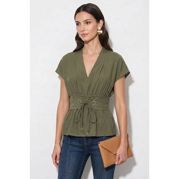 Tyler Tie Waist V-neck Blouse
