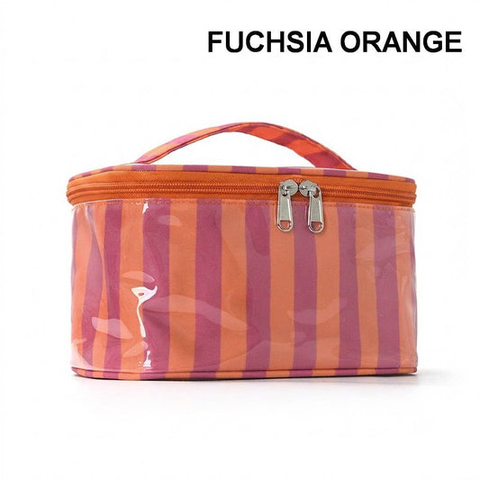 Striped Cosmetic Makeup Travel Bag | 5 colors