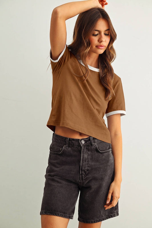 Maddie Short Sleeve Ringer Top