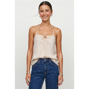 Robbie Ruched Ring Halter Top