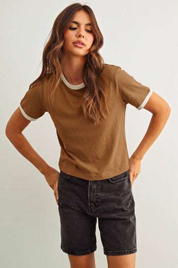 Maddie Short Sleeve Ringer Top