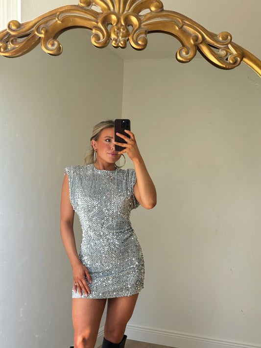 Sequin Velvet Mini Dress