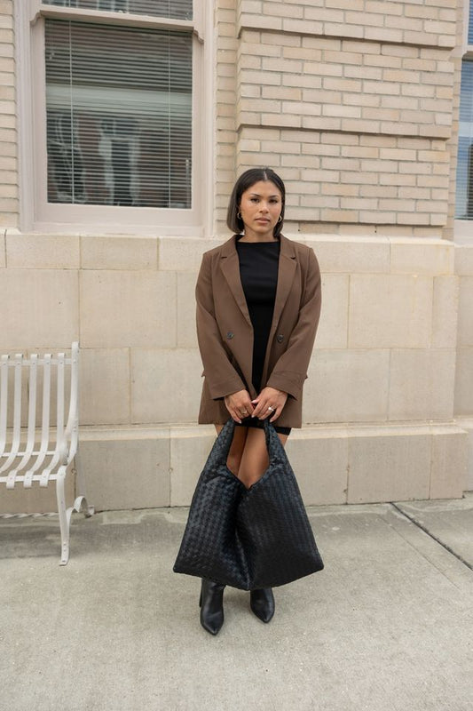 Down To Business Blazer, Brown
