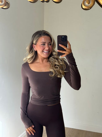Zoe Square Neck Long Sleeve Top
