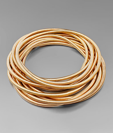 Multi Row Guitar String Bracelets, Gold